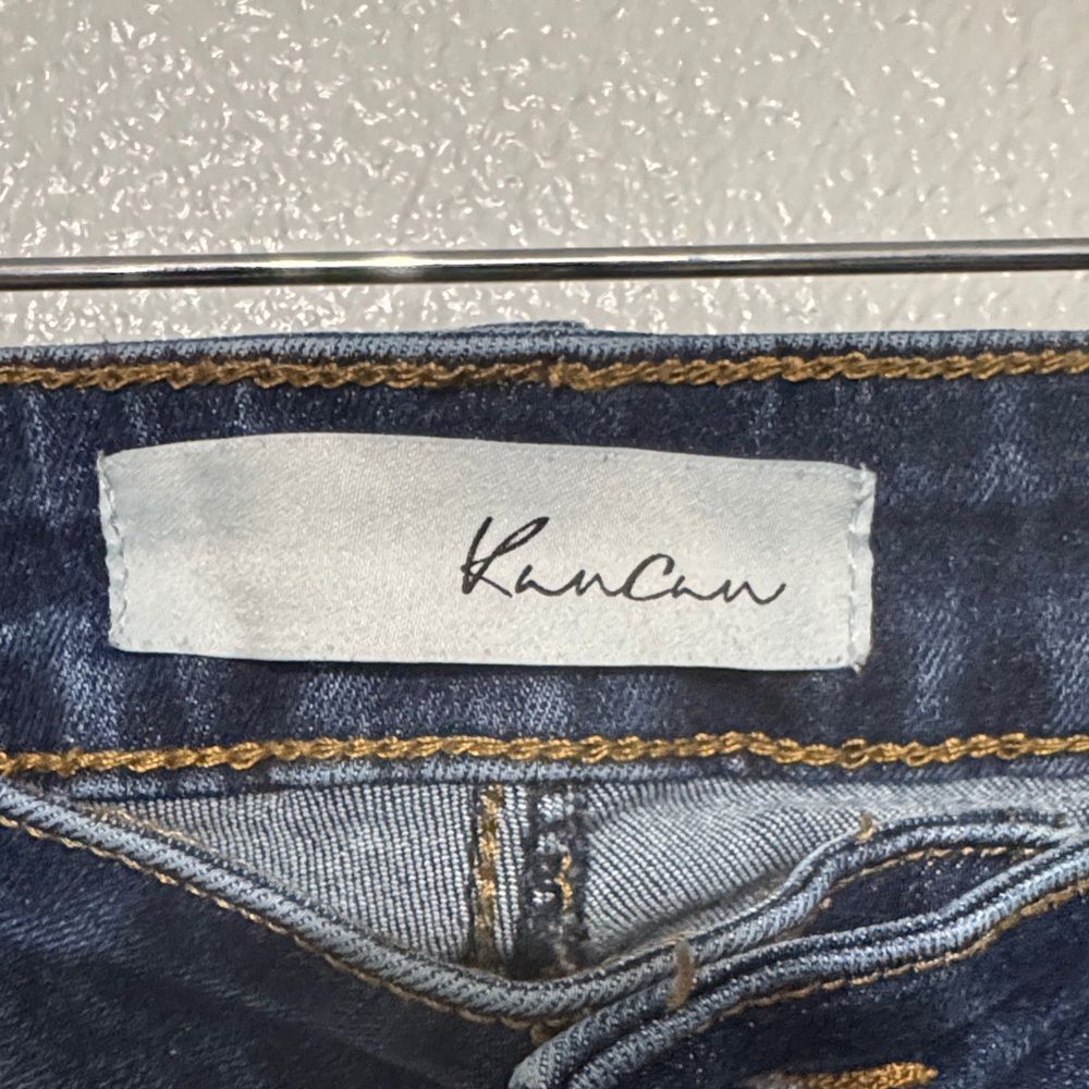 Kancan Maria High Rise Ankle Skinny Jeans Dark Wash Indigo Blue Stretch Denim 11 - Picture 2 of 10
